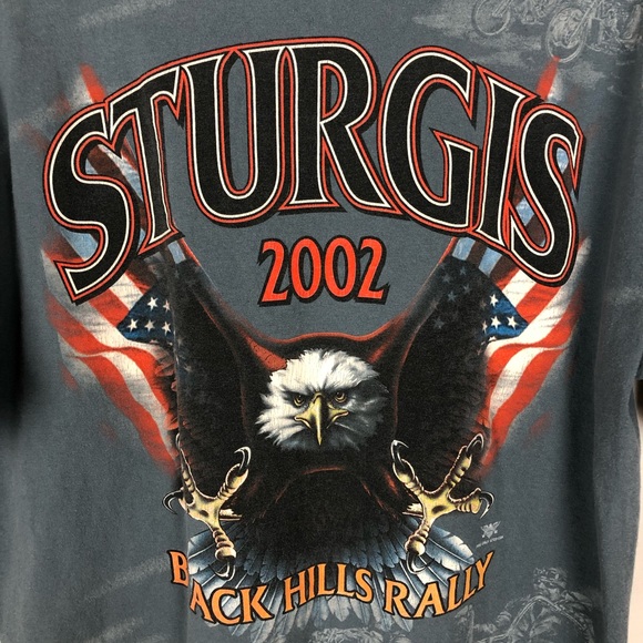 Sturgis Motorcycle Wolf Tee Shirt - Picture 8 of 8
